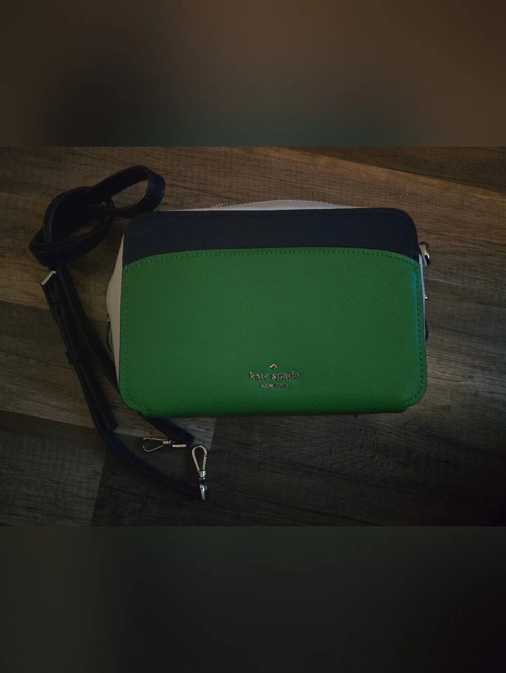 Kate Spade New York Green & Navy Crossbody Bag